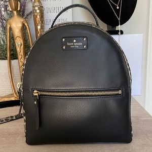 Kate spade leopard backpack